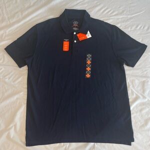 NWT St. John’s Bay Performance Polo Men’s XL Navy Quick Dry EZ Care Shirt